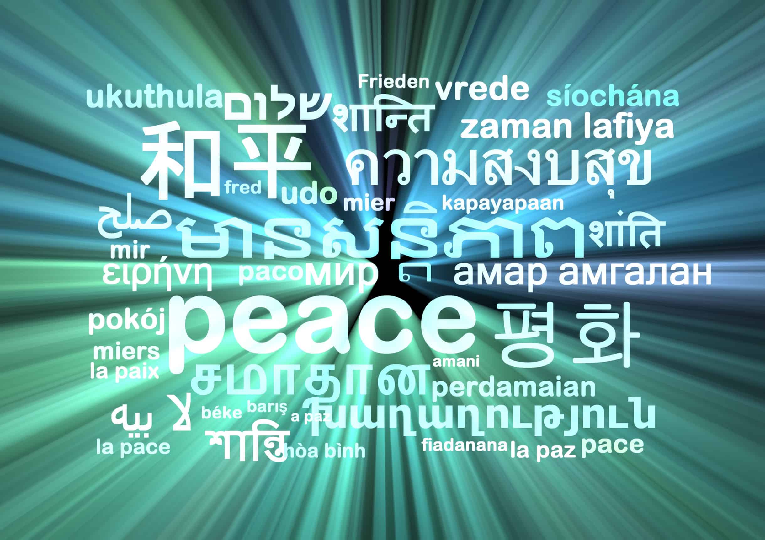 38792551 - background concept wordcloud multilanguage international many language illustration of peace glowing light